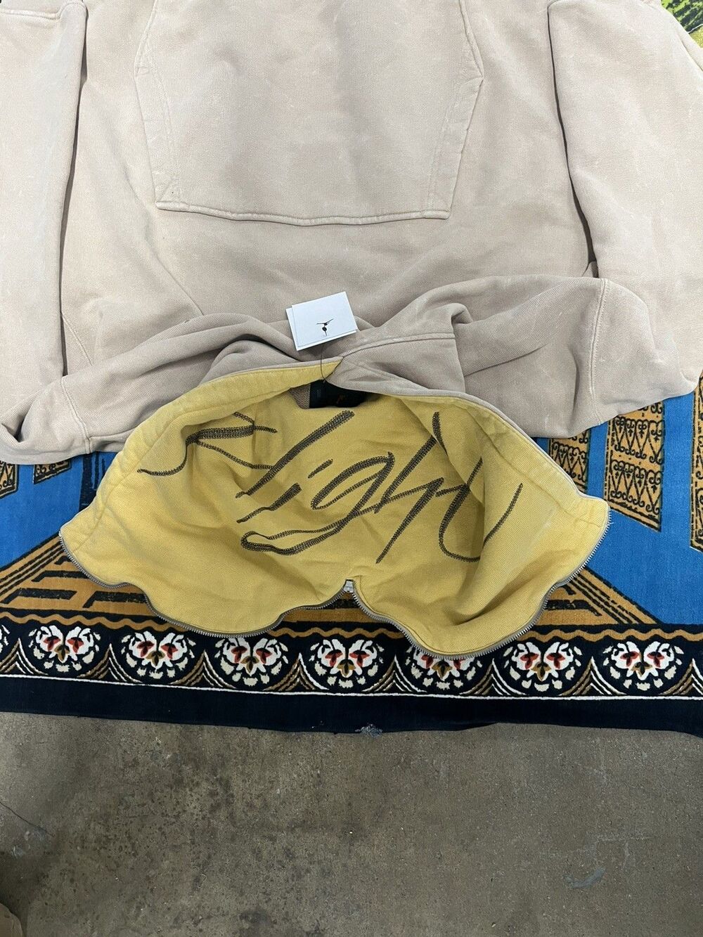 Nike Jordan Flight Heritage Hoodie Desert/Gold DV7561-277 Men Pullover Sz L NWT - Picture 7 of 10